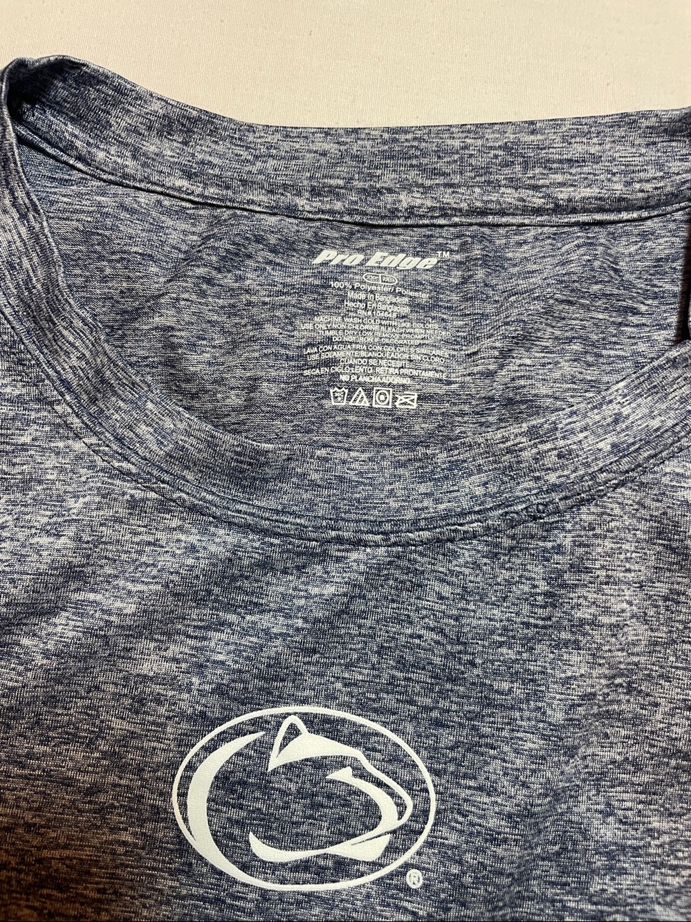 Pro Edge Penn State Nittany Lions Heather Navy Short Sleeve Tee - Picture 4 of 5